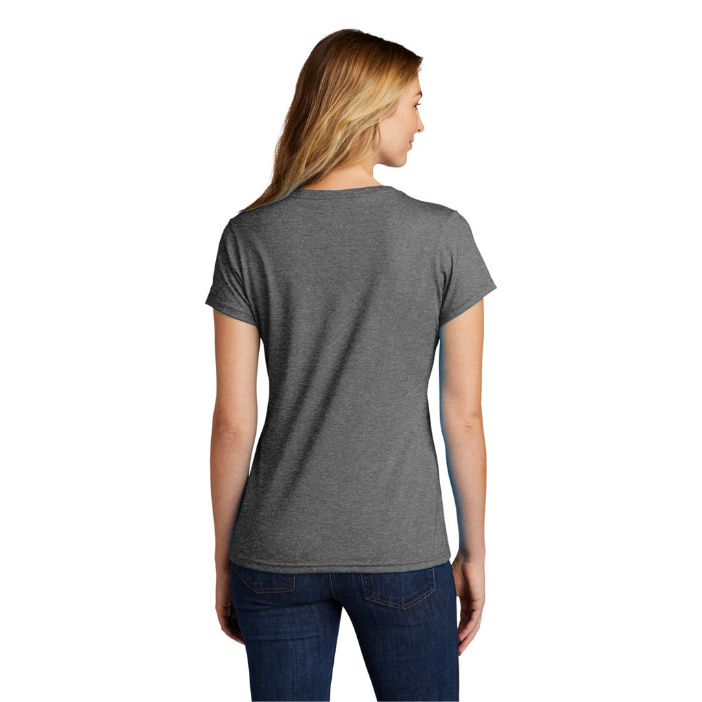 Port & Company Women's Graphite Heather Tri-Blend V-Neck Tee