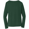 Port & Company Women's Forest Green Long Sleeve Fan Favorite V-Neck Tee