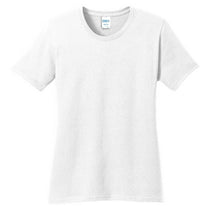 Port & Company Women's White Core Cotton Tee