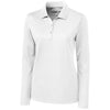 Clique Women's White Long Sleeve Ice Pique Polo