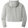 Sport-Tek Women's Light Grey Heather PosiCharge Tri-Blend Wicking Fleece Crop Hoodie