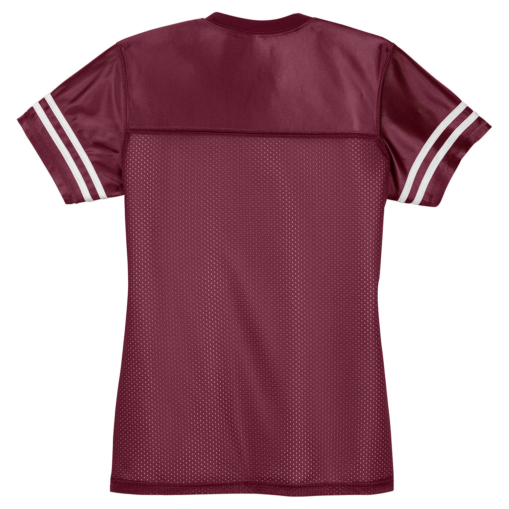 Sport-Tek Women's Maroon/ White PosiCharge Replica Jersey