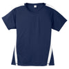 Sport-Tek Women's True Navy/White Colorblock PosiCharge Competitor Tee