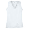 Sport-Tek Women's White Sleeveless PosiCharge Competitor V-Neck Tee