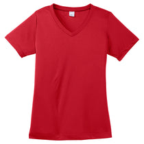 Sport-Tek Women's True Red PosiCharge Competitor V-Neck Tee