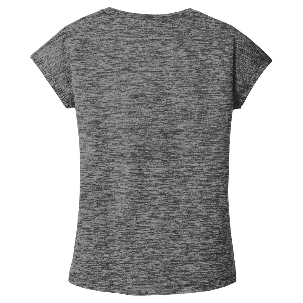 Sport-Tek Women's Grey-Black Electric PosiCharge Electric Heather Sporty Tee