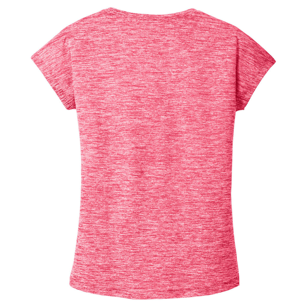 Sport-Tek Women's Power Pink Electric PosiCharge Electric Heather Sporty Tee