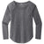 Sport-Tek Women's Dark Grey Heather PosiCharge Long Sleeve Tri-Blend Wicking Scoop Neck Raglan Tee