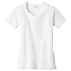 Sport-Tek Women's White PosiCharge Tri-Blend Scoop Neck Tee