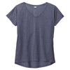 Sport-Tek Women's True Navy Heather PosiCharge Tri-Blend Wicking Dolman Tee