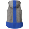 Sport-Tek Women's True Royal/Dark Grey Heather PosiCharge Tri-Blend Wicking Draft Hoodie Tank