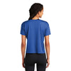 Sport-Tek Women's True Royal PosiCharge Tri-Blend Wicking Draft Crop Tee