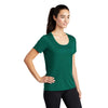 Sport-Tek Women's Marine Green Posi-UV Pro Scoop Neck Tee