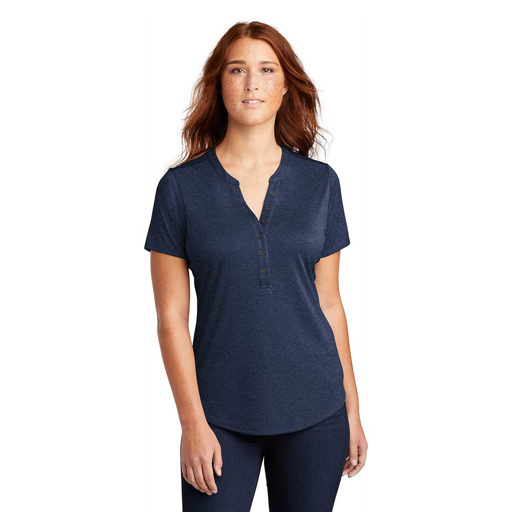 Sport-Tek Women's Dark Royal Heather Endeavor Henley