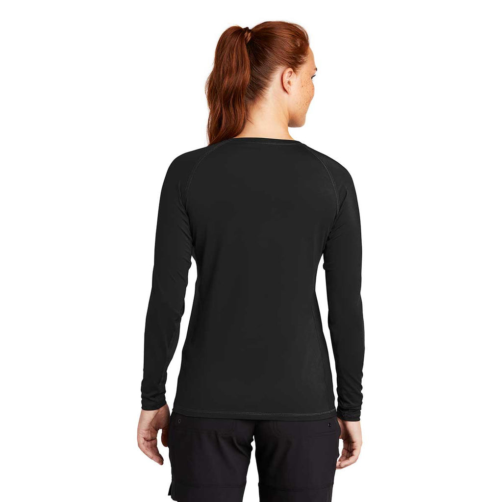 Sport-Tek Women's Black Long Sleeve Rashguard Tee