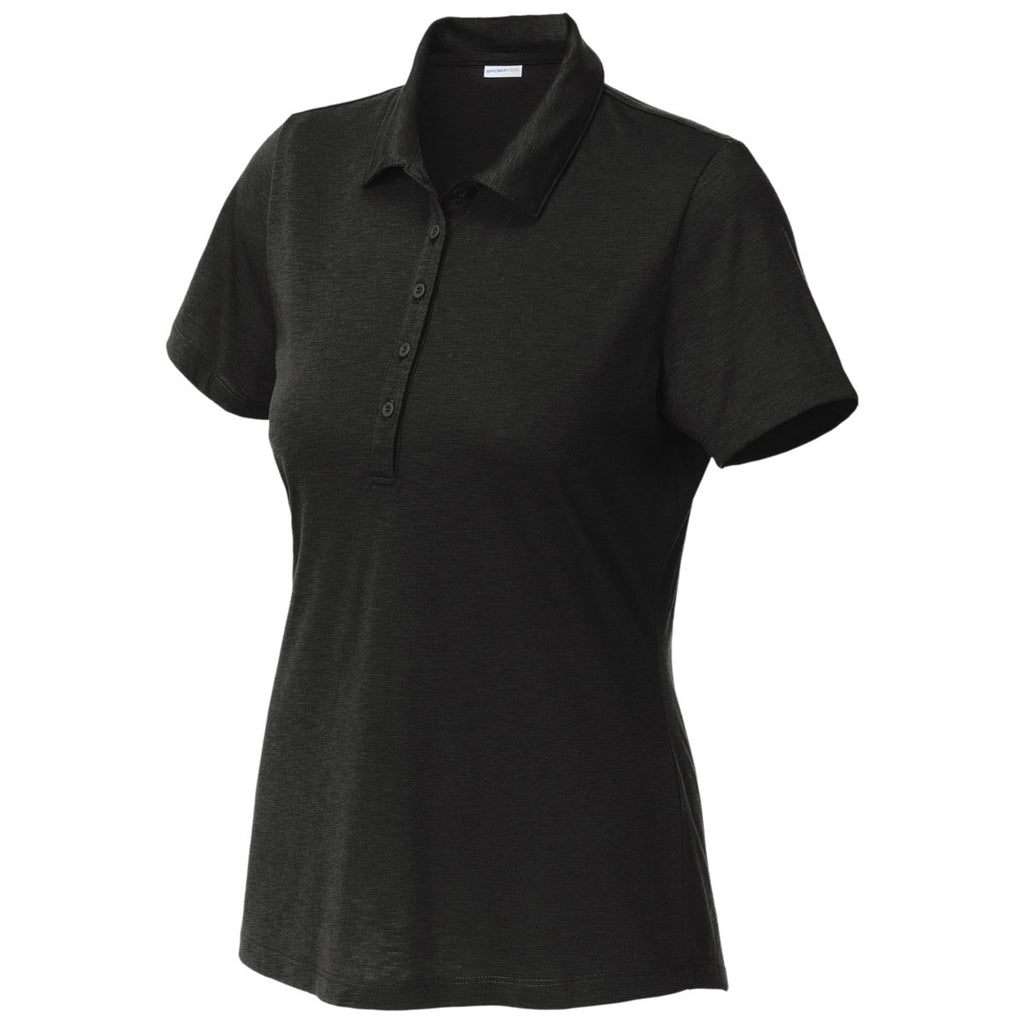 Sport-Tek Women's Black PosiCharge Strive Polo