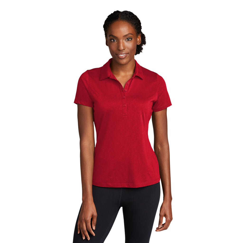 Sport-Tek Women's Deep Red PosiCharge Strive Polo