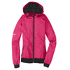 Sport-Tek Women's Pink Raspberry/Black Embossed Hooded Wind Jacket