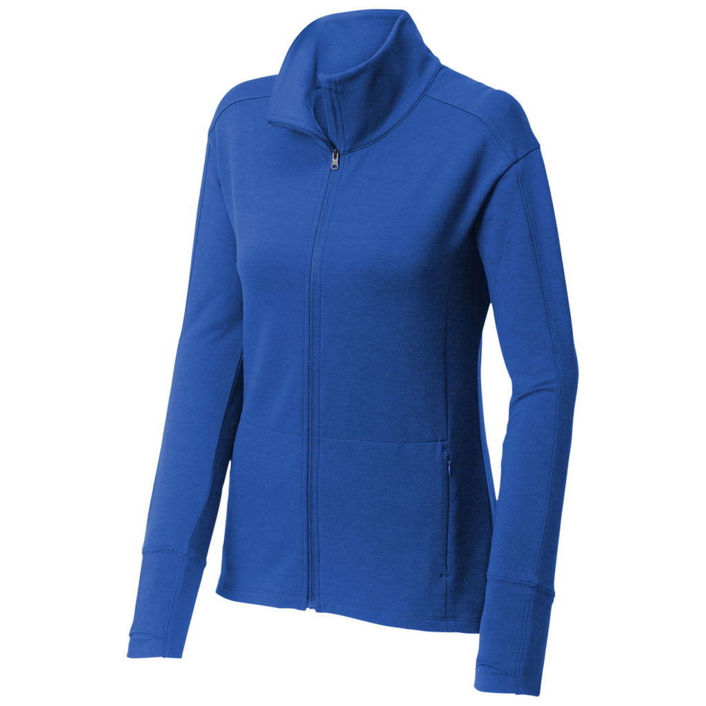 Sport-Tek Women's True Royal Sport-Wick Flex Fleece Full-Zip