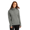 Sport-Tek Women's Light Grey Heather Sport-Wick Flex Fleece 1/4-Zip