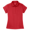 Sport-Tek Women's True Red Contrast Stitch Micropique Sport-Wick Polo