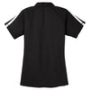 Sport-Tek Women's Black/White PosiCharge Micro-Mesh Colorblock Polo