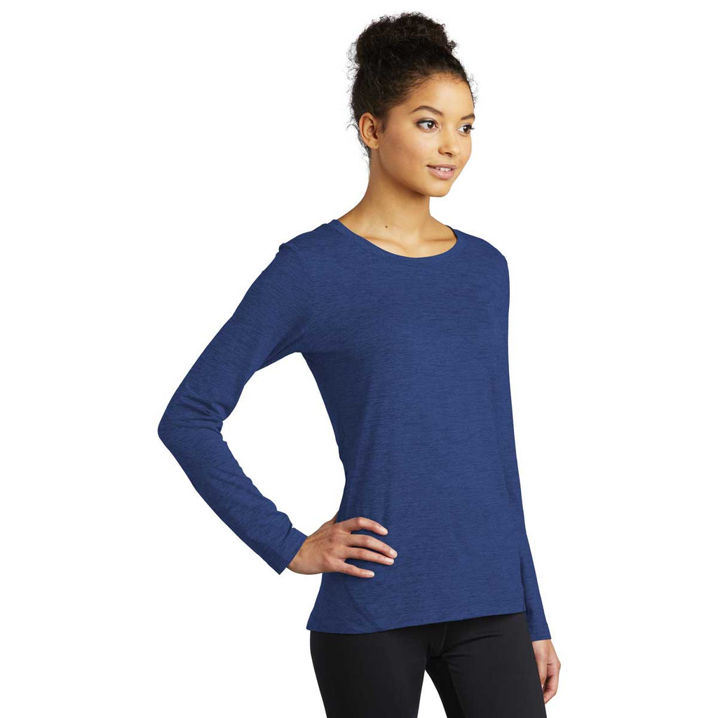 Sport-Tek Women's True Royal Heather Exchange 1.5 Long Sleeve Crew