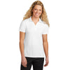 Sport-Tek Women's White UV Micropique Polo