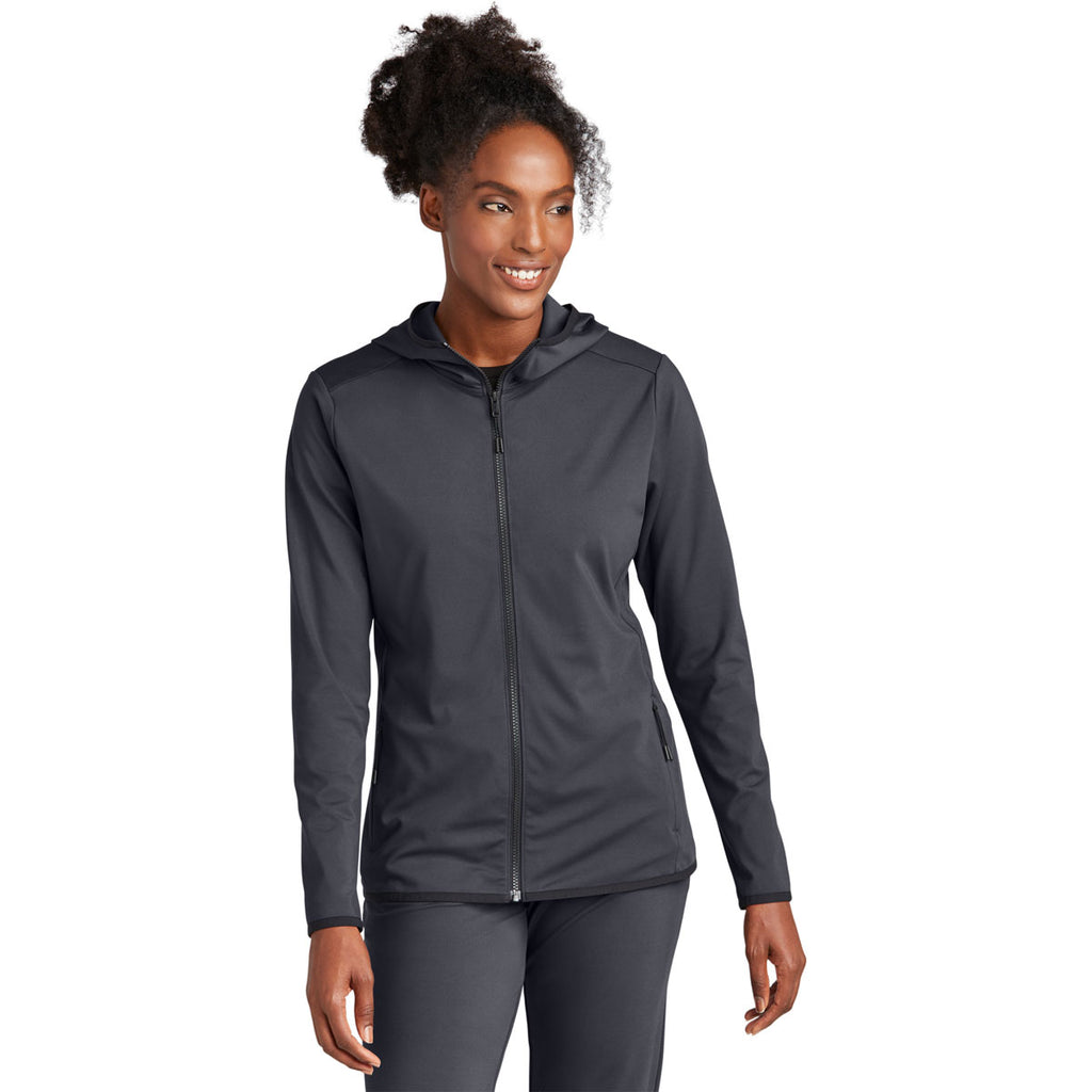 Sport-Tek Women's Graphite Circuit Hooded Full Zip