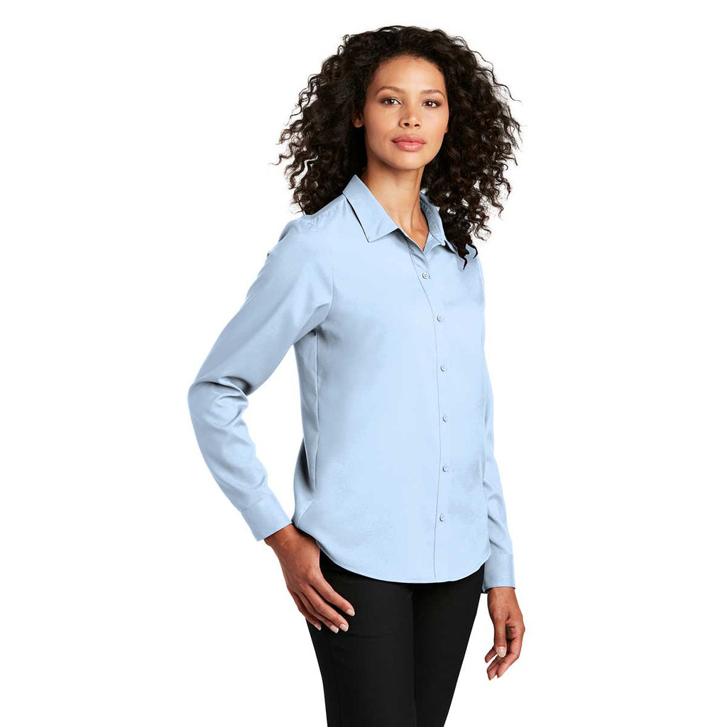 Port Authority Women's Cloud Blue Long Sleeve Performance Staff Shirt