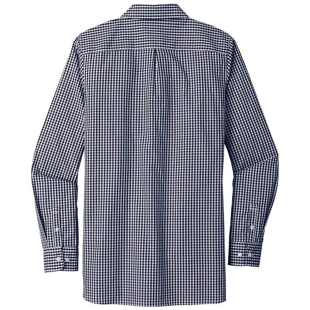 Port Authority Women's True Navy/White Broadcloth Gingham Easy Care Shirt