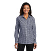 Port Authority Women's True Navy/White Broadcloth Gingham Easy Care Shirt