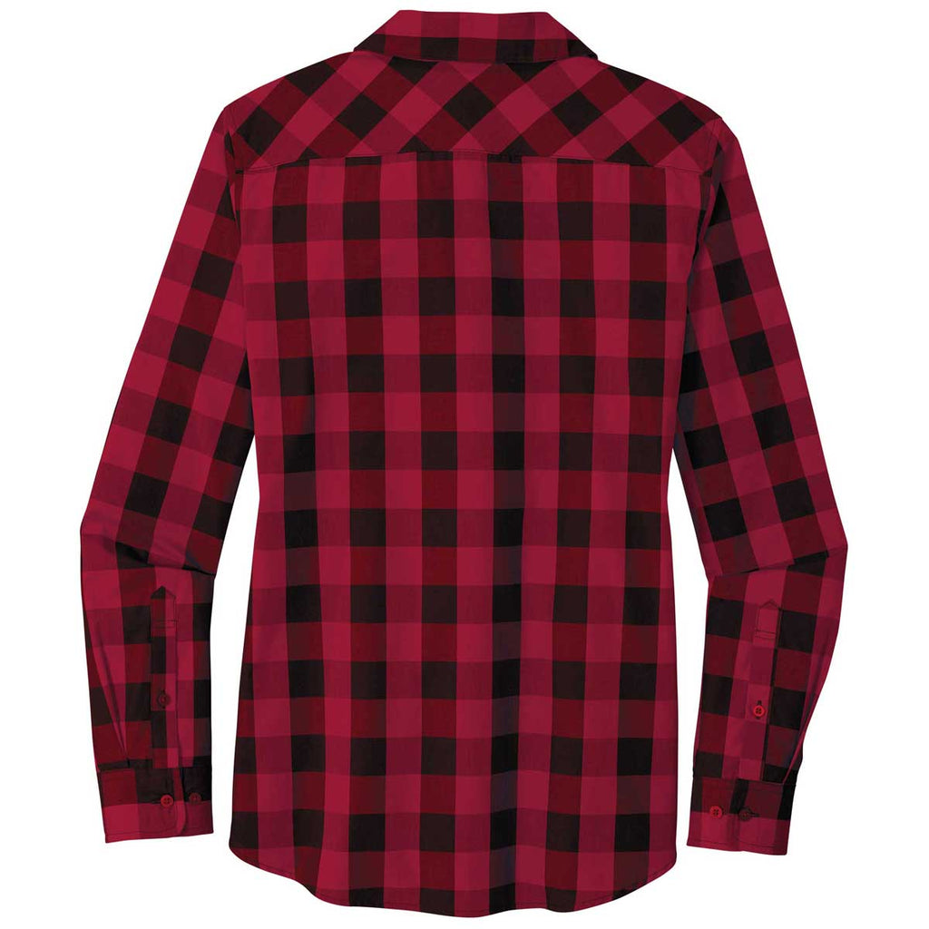 Port Authority Women's Rich Red Everyday Plaid Shirt