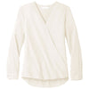 Port Authority Women's Ivory Chiffon Wrap Blouse