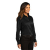 Port Authority Women's Deep Black Long Sleeve SuperPro React