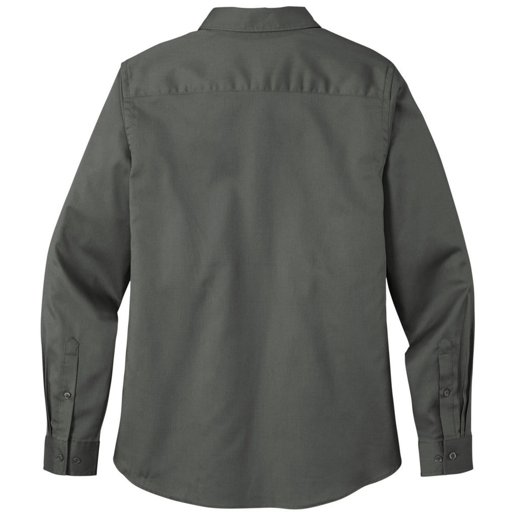 Port Authority Women's Storm Grey Long Sleeve SuperPro React