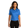 Port Authority Women's Strong Blue Short Sleeve SuperPro React Twill Shirt