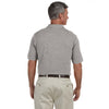 Harriton Men's Grey Heather 6 oz. Ringspun Cotton Pique Short-Sleeve Polo