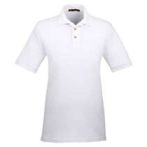 Harriton Men's White 6 oz. Ringspun Cotton Pique Short-Sleeve Polo