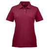 Harriton Women's Wine 6 oz. Ringspun Cotton Pique Short-Sleeve Polo