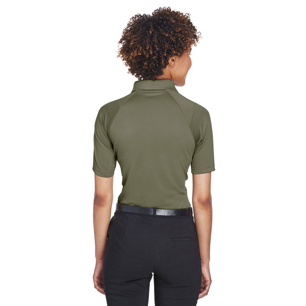 Harriton Women's Tactical Green Tactical Performance Polo