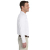 Harriton Men's White 5.6 oz. Easy Blend Long-Sleeve Polo