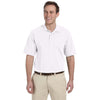 Harriton Men's White 5.6 oz. Tall Easy Blend Polo