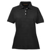 Harriton Women's Black 5.6 oz. Easy Blend Polo