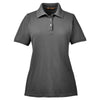 Harriton Women's Charcoal 5.6 oz. Easy Blend Polo