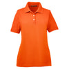 Harriton Women's Team Orange 5.6 oz. Easy Blend Polo