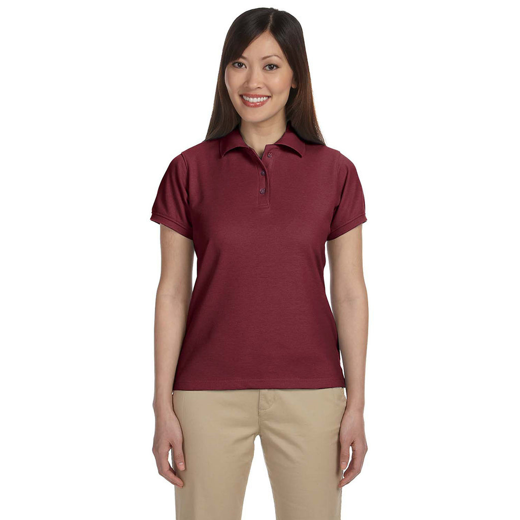 Harriton Women's Wine 5 oz. Blend-Tek Polo