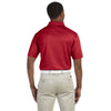 Harriton Men's Red 4 oz. Polytech Polo