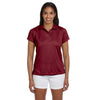 Harriton Women's Maroon 4 oz. Polytech Polo