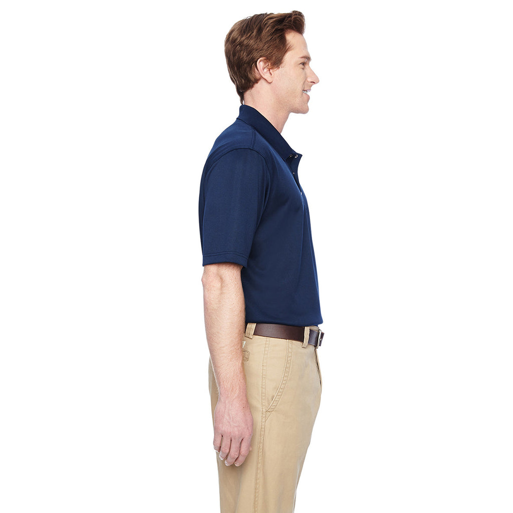 Harriton Men's Dark Navy Advantage IL Snap Placket Performance Polo